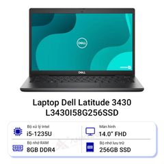  Laptop Dell Latitude 3430 L3430I58G256SSD 