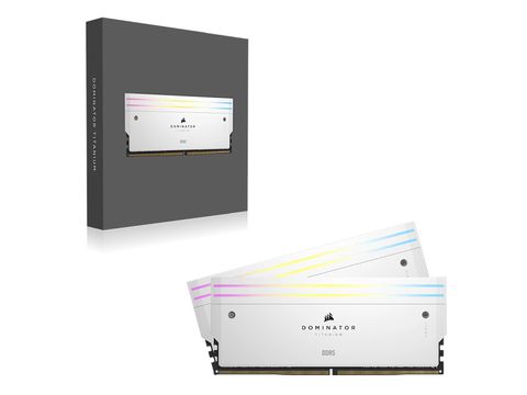 Ram Corsair Dominator Titanium RGB White 64GB | 2x32GB, DDR5, 6400MHz