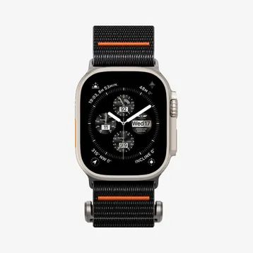 Dây đeo Apple Watch 42mm cao cấp Spigen Durapro Flex - Đen/Cam