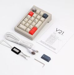  Bàn Phím Cơ Không Dây CIDOO NUMPAD V21 Tri-Mode Cidoo Matt Grey Switch 