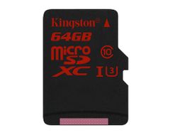  Kingston Microsdhc/Sdxc Uhs-I U3 90R/80W 64Gb  Sdca3/64Gbsp 