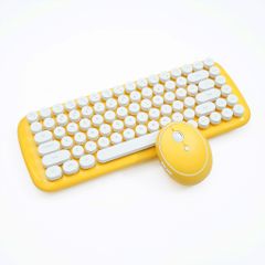 Bộ Phím Chuột Không Dây MOFII CANDY Vàng Trắng 