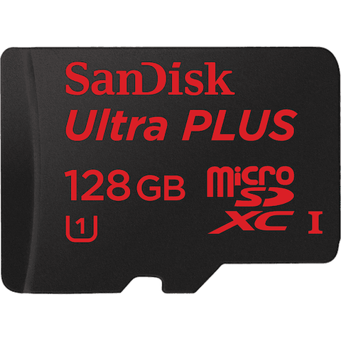 Sandisk Ultra Plus Microsd Uhs-I Card For Cameras 128 Gb