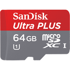  Sandisk Ultra Plus Microsd Uhs-I Card For Cameras 64 Gb 