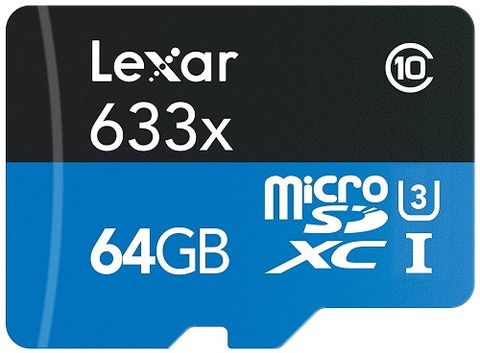 Lexar® High-Performance 633X Microsdhc™/Microsdxc™ Uhs-I Cards 64Gb