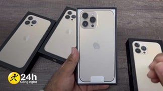 Trên tay iPhone 13 Pro Max đầu tiên trên thế giới: Phiên bản màu vàng cực HOT, bất ngờ với phong cách mở hộp 'slide to unlock'