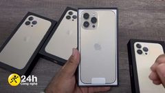  Trên tay iPhone 13 Pro Max: Phiên bản màu vàng cực HOT, độc lạ với phong cách mở hộp 'slide to unlock' 