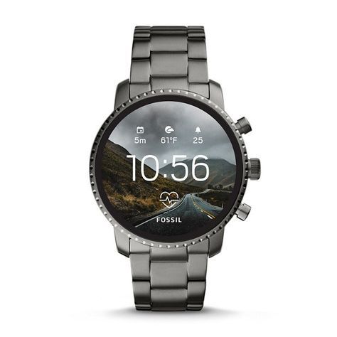 Fossil Q Explorist Hr Smoke Stainless Steel