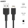 Cáp Lightning MFI 2 m AUKEY CB-BAL4 Đen