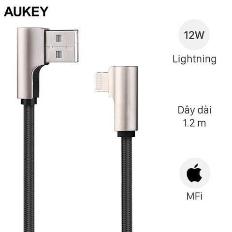 Cáp Lightning MFI 1.2 m AUKEY CB-BAL6 Đen