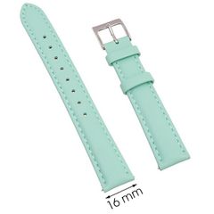  Dây da đồng hồ 16 mm xanh lá L004-03-16 