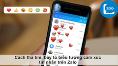  Cách thả tim, bày tỏ biểu tượng cảm xúc tin nhắn trên Zalo 