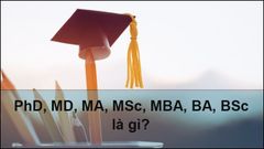  PhD, MD, MA, MSc, MBA, BA, BSc là gì? Viết tắt bằng trong tiếng Anh 
