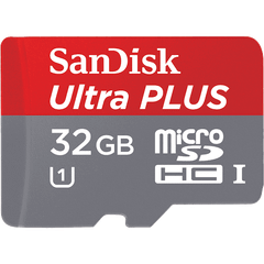  Sandisk Ultra Plus Microsd Uhs-I Card For Cameras 32 Gb 