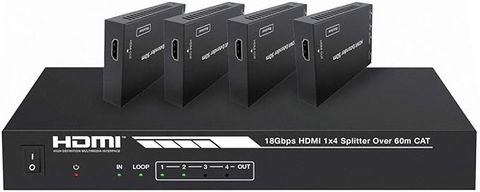 Bộ chia HDMI 1x4 Monoprice Blackbird 4K/60Hz – Mở rộng 60m