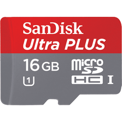  Sandisk Ultra Plus Microsd Uhs-I Card For Cameras 16 Gb 