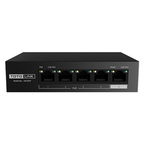 Thiết Bị Mạng Totolink Sw504p - Switch Poe 5-port 10/100mbps