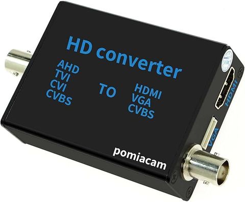 Bộ chuyển BNC CVBS AHD TVI CVI sang HDMI VGA POMIACAM BNC2HD51