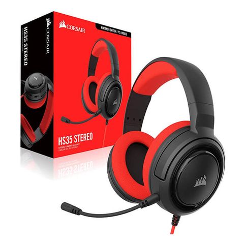 Tai nghe Corsair HS35 Strereo Red