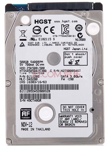 Hgst Mobile Hard Drive Travelstar Z5K500 250Gb