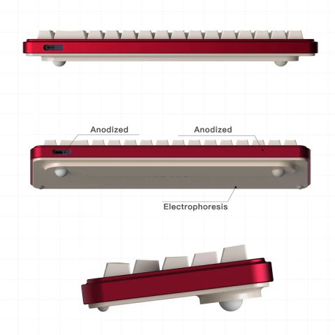 NONO N65 Keyboard (Silver Red)