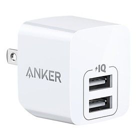 Adapter Anker PowerPort Mini A2620 Trắng 12W 2 Cổng Sạc