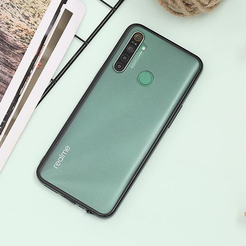 Ốp lưng Realme 5s/5i/C3/C3i/6i Nhựa cứng viền dẻo DUO NEW JM Đen