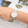 Dây da đồng hồ 14 mm xanh lá L004-02-14