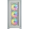 Corsair Icue 4000x Rgb Tempered Glass Mid-tower Atx Case — White