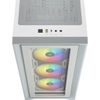 Corsair Icue 4000x Rgb Tempered Glass Mid-tower Atx Case — White