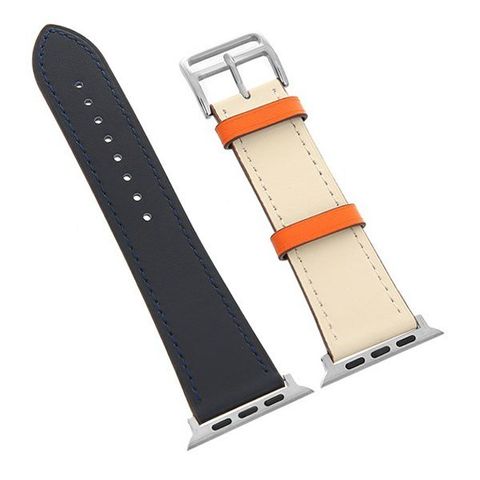 Dây da đồng hồ Apple 44 mm xám trắng M07-03-44