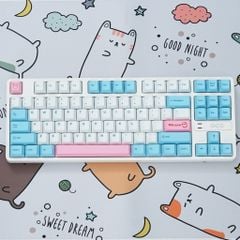  Bàn phím cơ OCG GK87 MILK COVER EDITION TRIPLE MODE Red Switch 