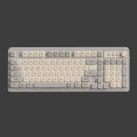 Bàn Phím Giả Cơ EWEADN V98 Multi Modes Cream Gray Rgb