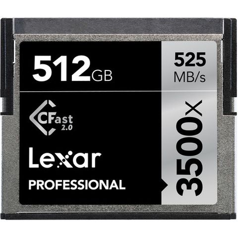Lexar® Professional 3500X Cfast™ 2.0 Card 512Gb