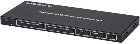 HDMI Matrix 4x2 Monoprice 4K@60Hz – HDR, EDID, điều khiển từ xa