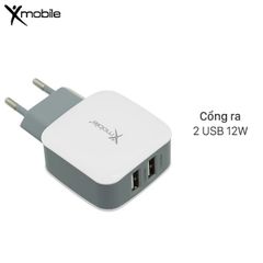  Adapter sạc 3.4A Dual Xmobile DS702 Trắng 