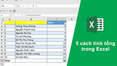  5 cách tính tổng trong Excel nhanh nhất, đơn giản, ai cũng làm được 