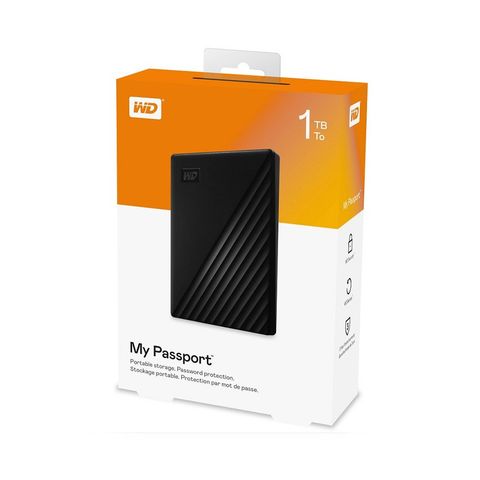 Ổ Cứng Di Động Wd My Passport 1tb 2.5  Usb 3.0  - Wdbyvg0010bbk-wesn