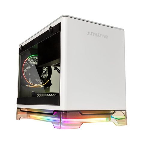 Vỏ case InWin A1 Plus White QI Charger - Full Side Tempered Glass Mini ITX