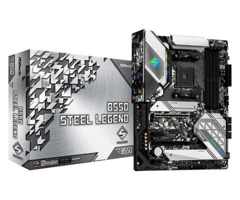 Mainboard Asrock B550 Steel Legend (amd B550, Socket Am4, Atx, 4 Khe)