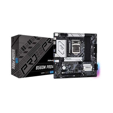 Mainboard Asrock B560m Pro4 (intel B560, Socket 1200, M-atx, 4 Khe)