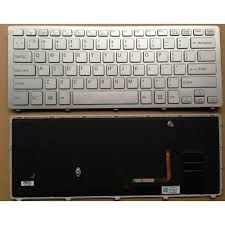Bàn phím Sony Svf- 14A  Màu Bạc  (Có Đèn+Có Khung) Châu Âu