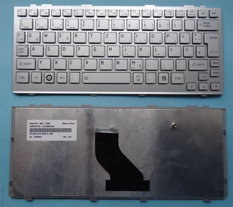 Bàn phím Toshiba NB 200, NB205,NB305 ( bạc + có khung ) uk