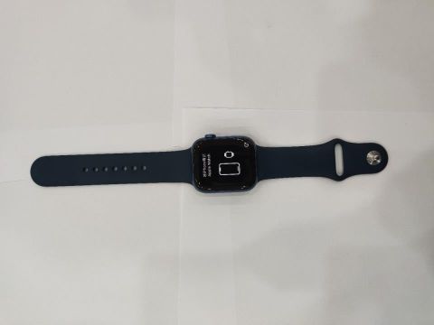 Apple Watch Series 7 GPS, 45mm Blue Aluminium Case with Abyss Blue Sport Band - Regular (MKN83VN/A)
