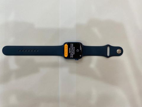 Apple Watch Series 7 GPS, 45mm Blue Aluminium Case with Abyss Blue Sport Band - Regular (MKN83VN/A)