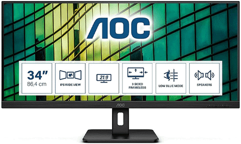 Màn Hình Aoc Q34e2a/74 (34inch/uwhd/ips/75hz/4ms/300nits/hdmi dp/loa)