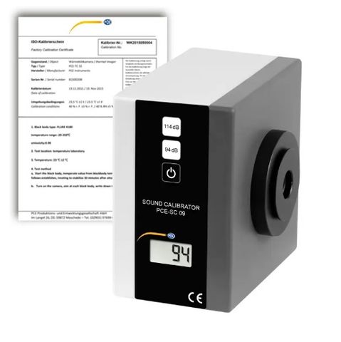 Máy hiệu chuẩn âm thanh PCE SC 09-ICA (94 dB, 114 dB; chứng chỉ ISO)