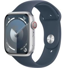  Apple Watch Series 9 GPS + Cellular 45mm Viền nhôm Dây cao su ( Bạc) 