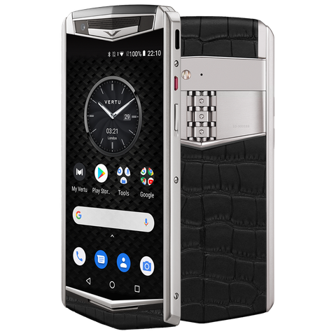 Điện Thoại Vertu Aster P Da Cá Sấu Đen