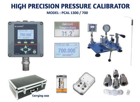 Máy hiệu chuẩn áp suất Sansel PCAL 1300/30 (-0.95~30bar; ±0.05%FS)